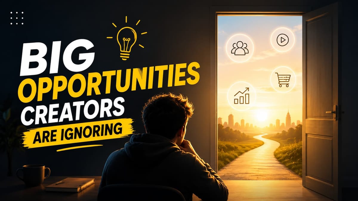 The Biggest Opportunities Creators Are Ignoring Right Now
